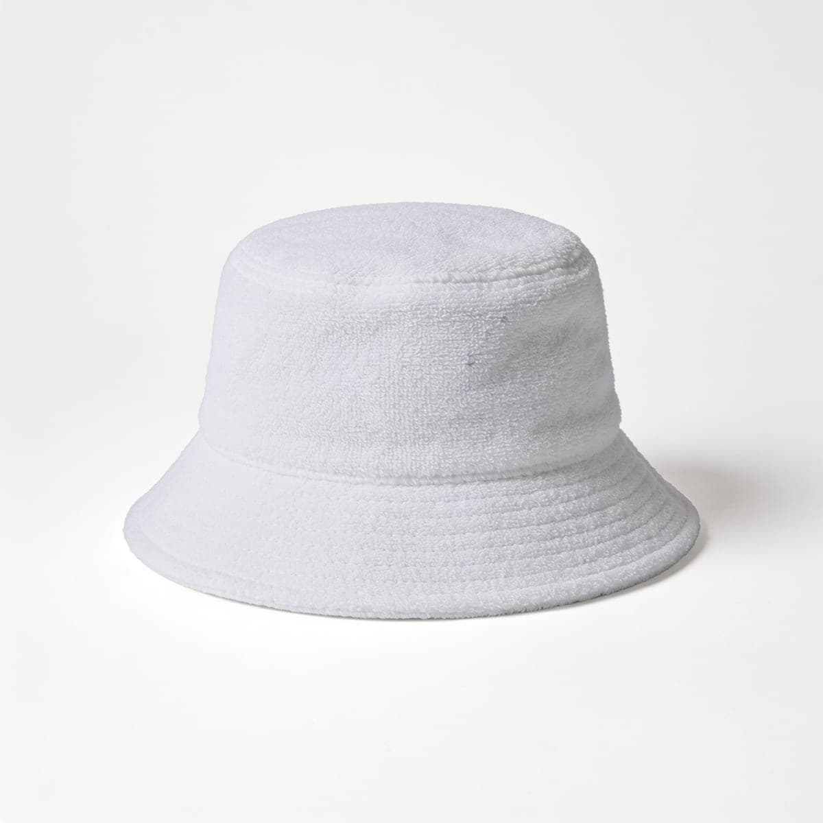 Terry Cloth Bucket Hat — White