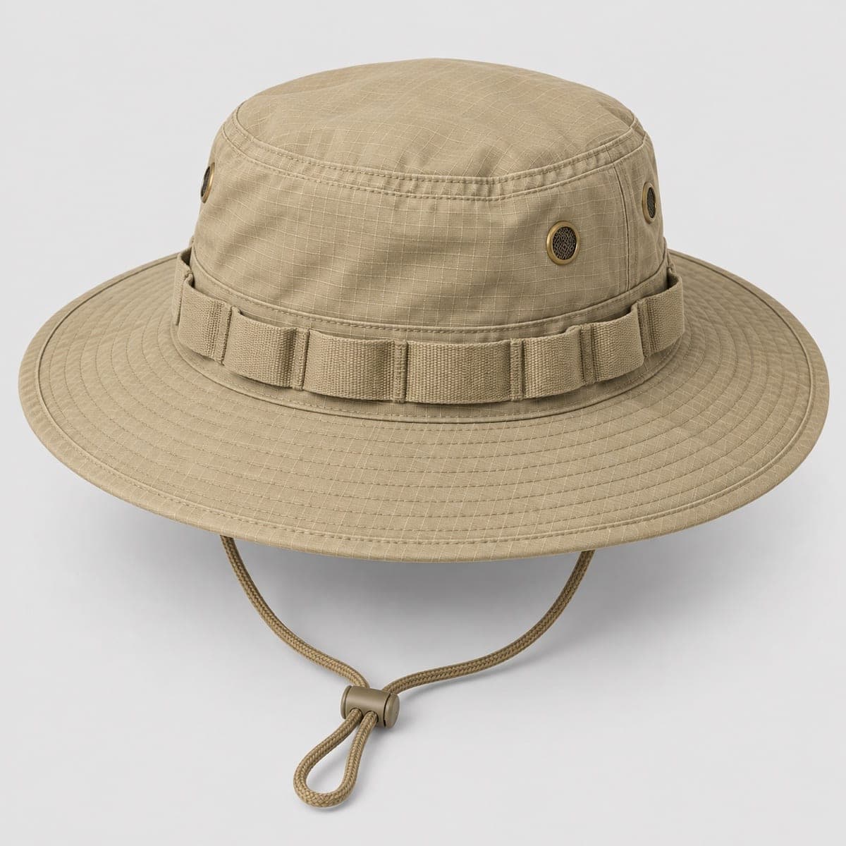 Boonie Hat with Chin Cord — Khaki