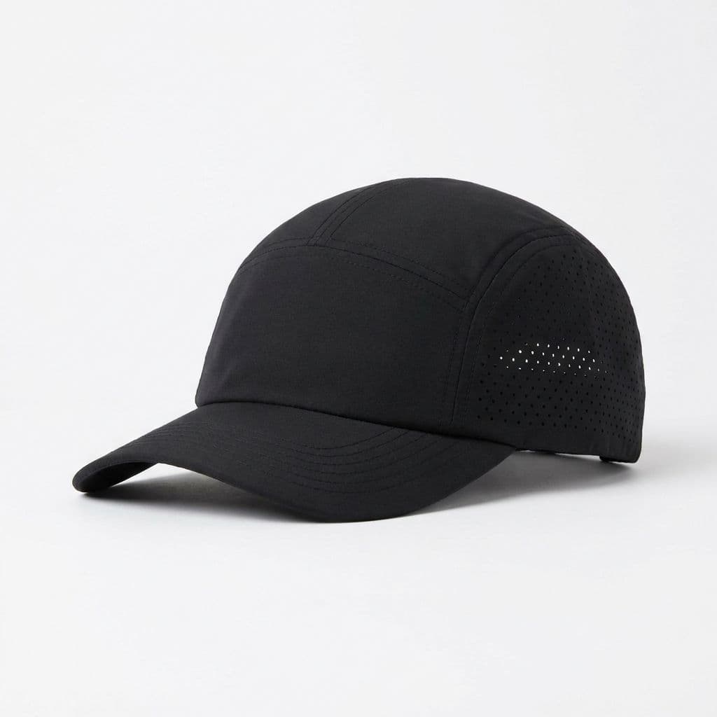 Laser-Perforated Performance Cap — Black